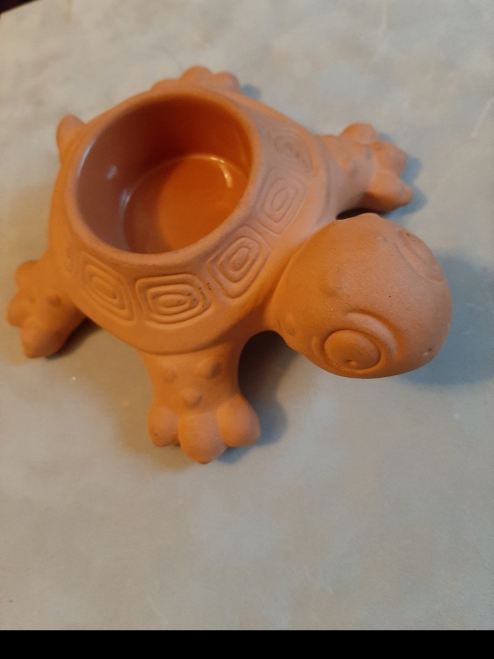 Party Lite Terracotta Turtle Tealight Holder Clay Decorative